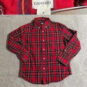 Crewcuts Red Plaid Button Down Shirt Tartan red